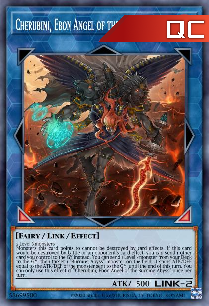 Cherubini, Ebon Angel of the Burning Abyss - RA01-EN042 - 1st Edition - Quarter Century Secret Rare