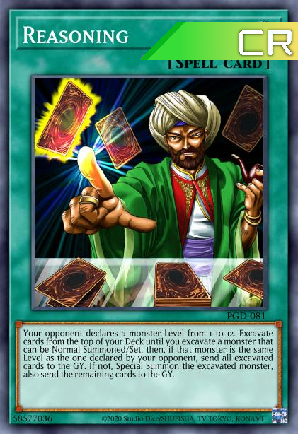 Reasoning - RA01-EN052 - 1st Edition - Collector's Rare