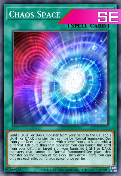 Chaos Space - RA01-EN065 - 1st Edition - Secret Rare