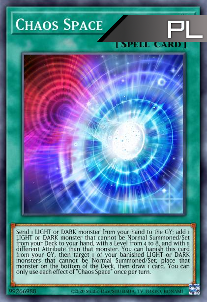 Chaos Space - RA01-EN065 - 1st Edition - Platinum Secret Rare