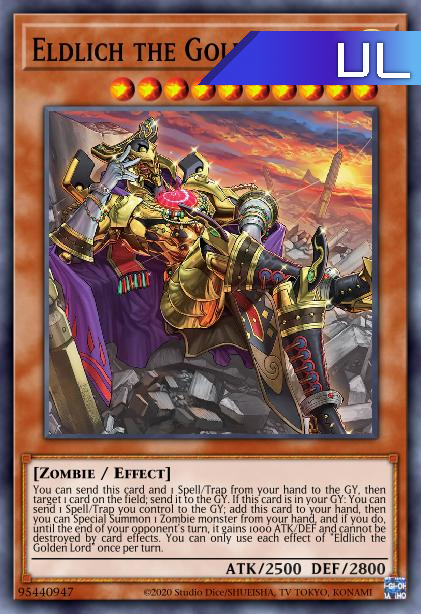 Eldlich the Golden Lord (alternate art) - RA01-EN019 - 1st Edition - Ultimate Rare