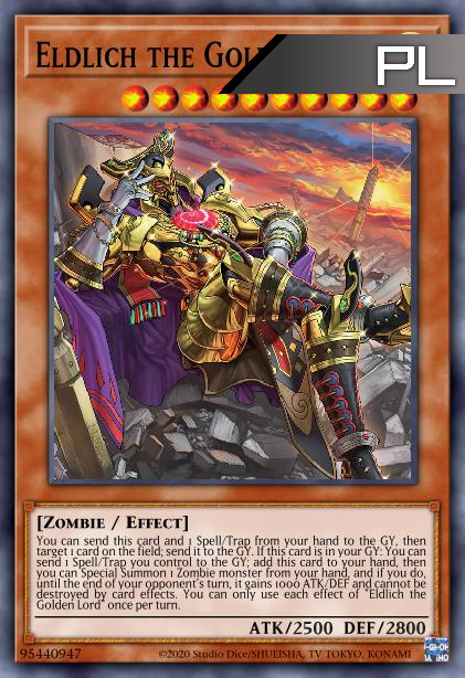 Eldlich the Golden Lord (alternate art) - RA01-EN019 - 1st Edition - Platinum Secret Rare