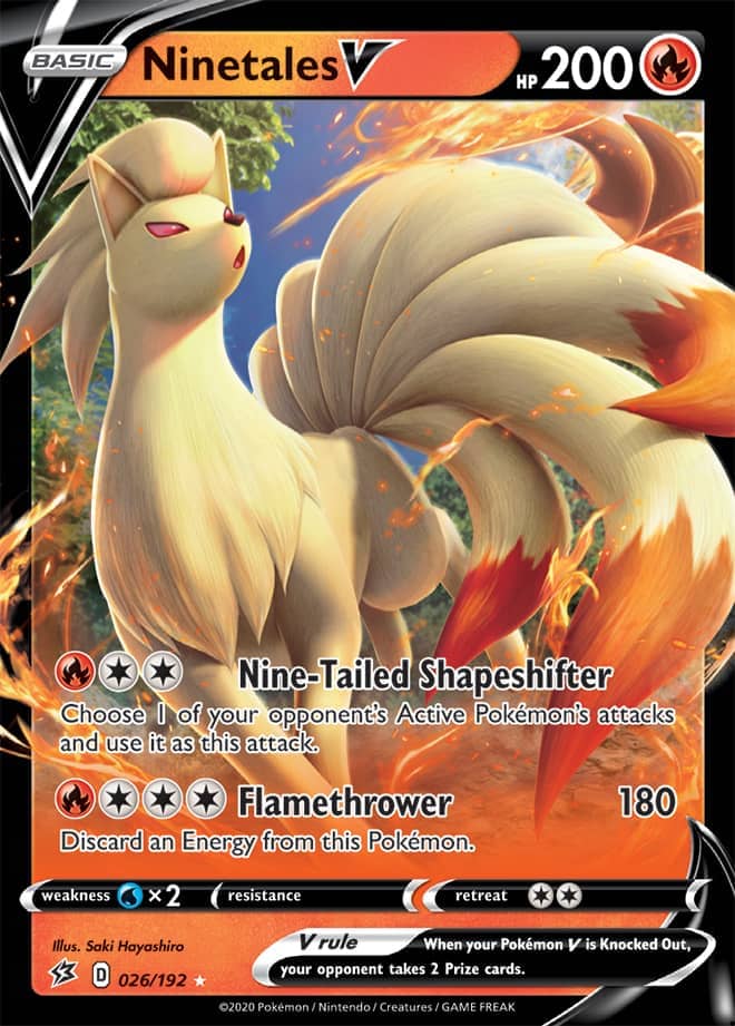 Ninetales V - Rebel Clash 026/192 - Ultra Rare