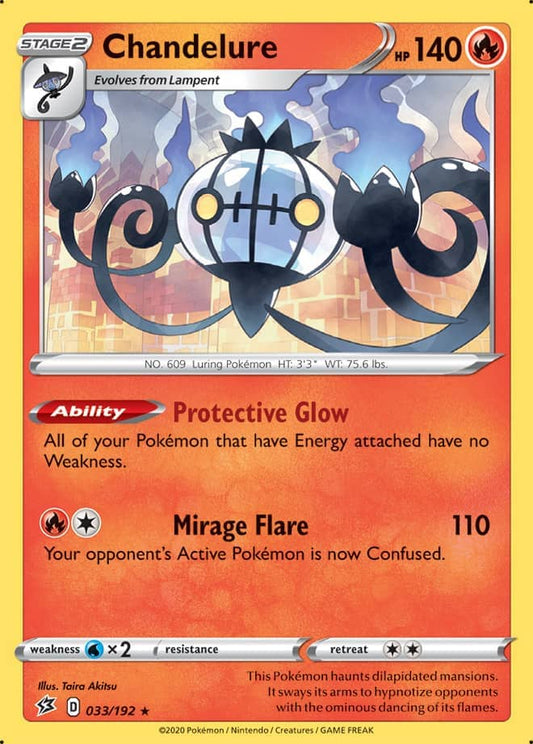 Chandelure - Rebel Clash 033/192 - Rare Holo