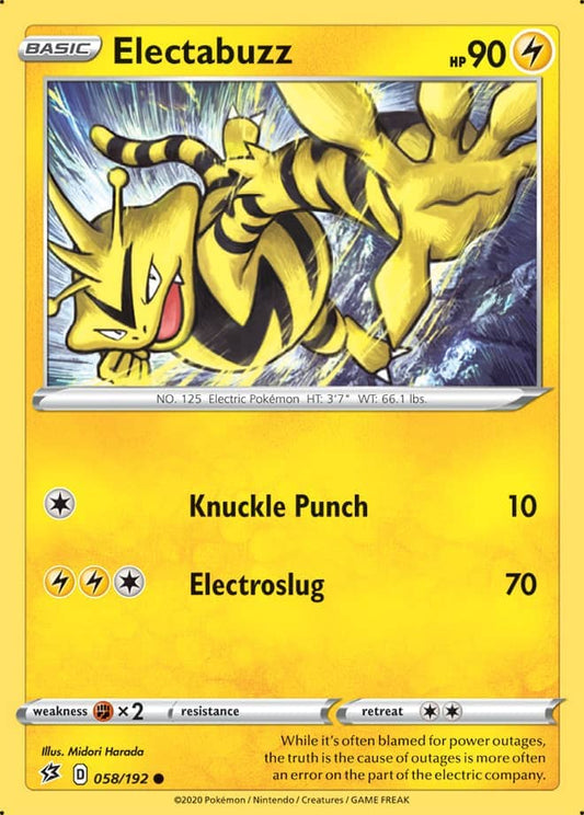 Electabuzz - Rebel Clash 058/192 - Common