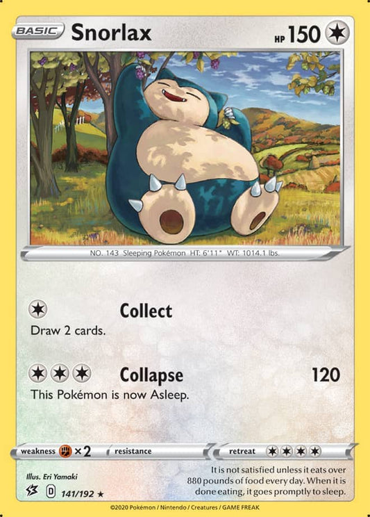 Snorlax - Rebel Clash 141/192 - Rare