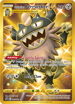 Galarian Perrserker - Rebel Clash 205/192 - Secret Rare