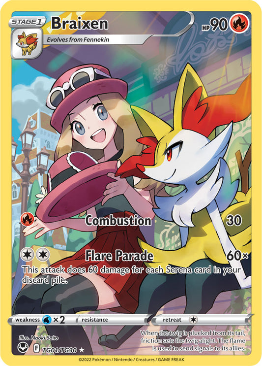 Braixen - Silver Tempest TG01/TG30 - Trainer Gallery