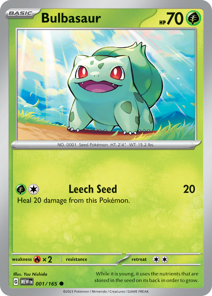 Bulbasaur - Scarlet & Violet 151 - 001/165 - Common