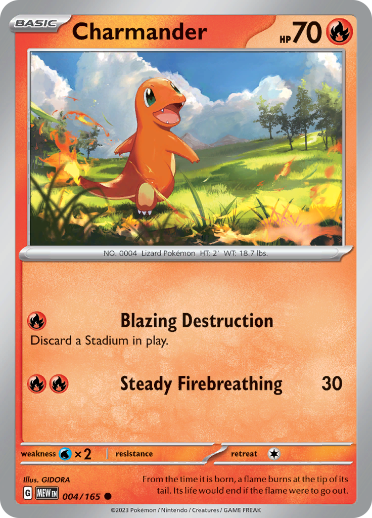 Charmander - Scarlet & Violet 151 - 004/165 - Common