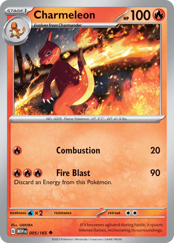 Charmeleon - Scarlet & Violet 151 - 005/165 - Uncommon