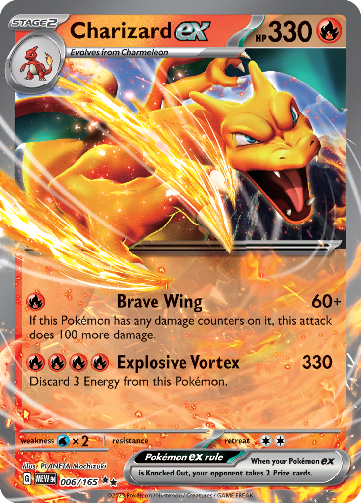 Charizard ex - Scarlet & Violet 151 - 006/165 - Double Rare