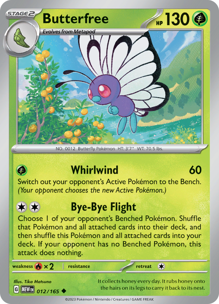 Butterfree - Scarlet & Violet 151 - 012/165 - Uncommon