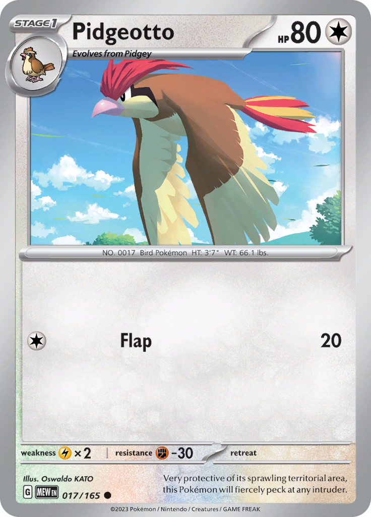 Pidgeotto - Scarlet & Violet 151 - 017/165 - Common