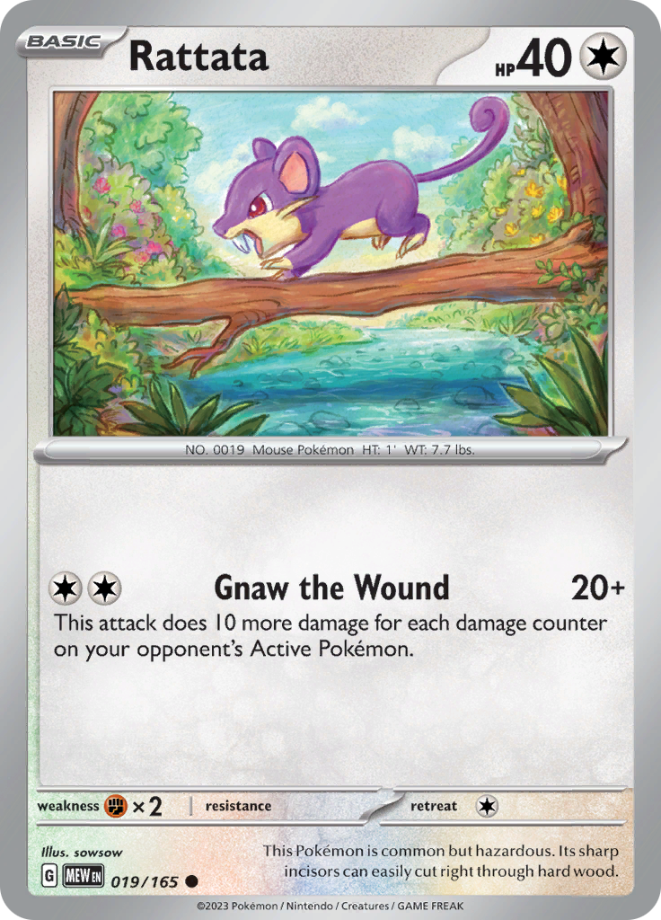 Rattata - Scarlet & Violet 151 - 019/165 - Common