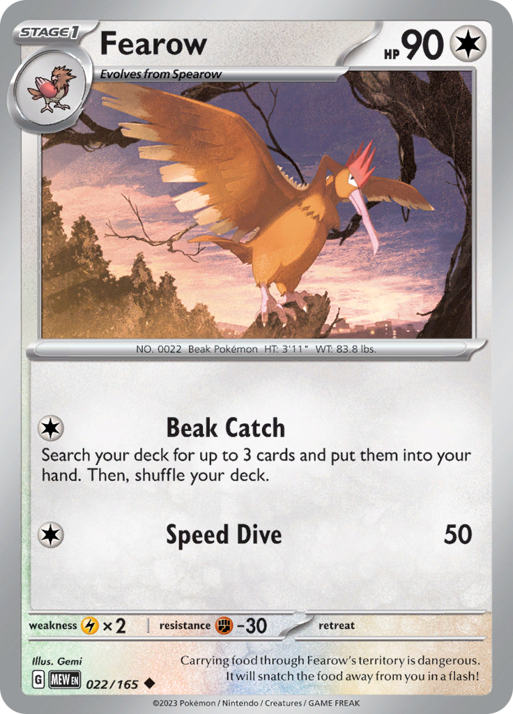 Fearow - Scarlet & Violet 151 - 022/165 - Uncommon