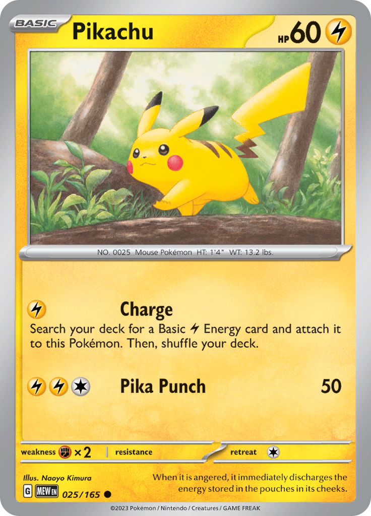 Pikachu - Scarlet & Violet 151 - 025/165 - Common