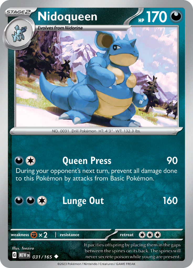 Nidoqueen - Scarlet & Violet 151 - 031/165 - Uncommon