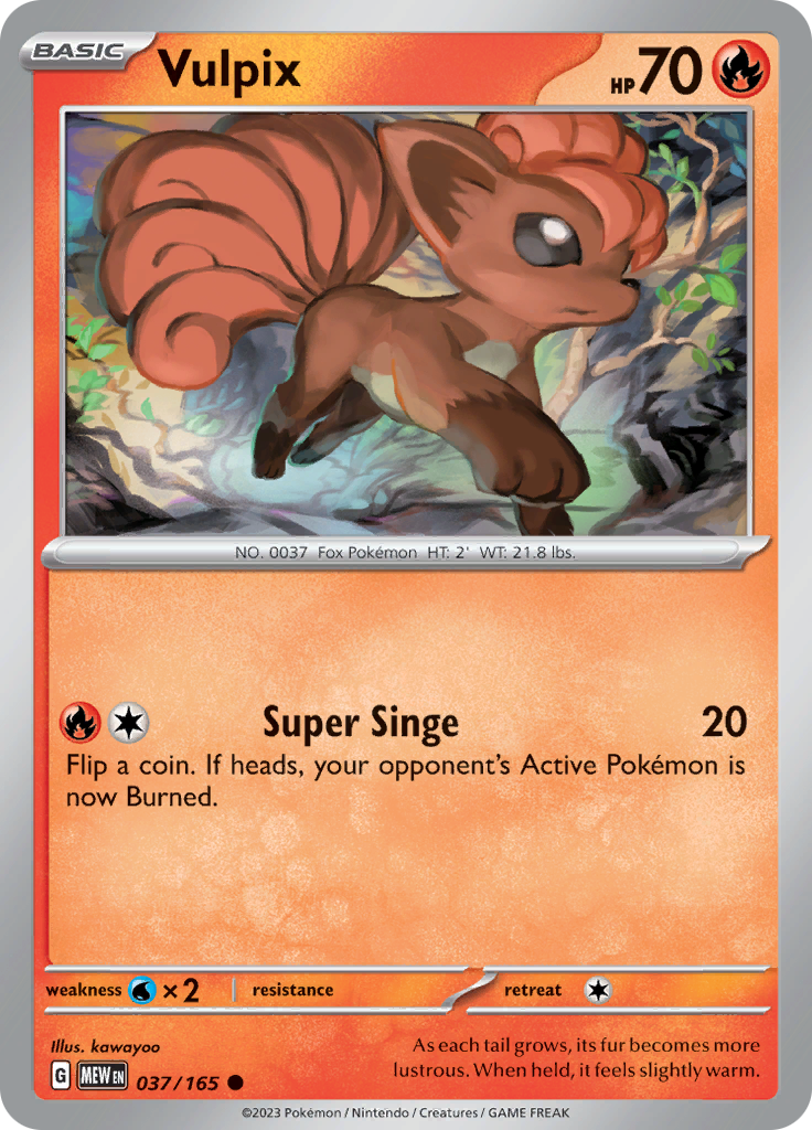 Vulpix - Scarlet & Violet 151 - 037/165 - Common