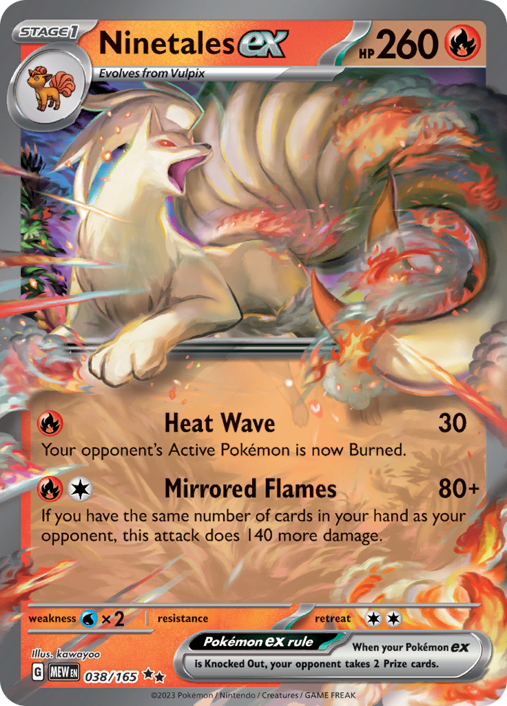 Ninetales ex - Scarlet & Violet 151 - 038/165 - Double Rare