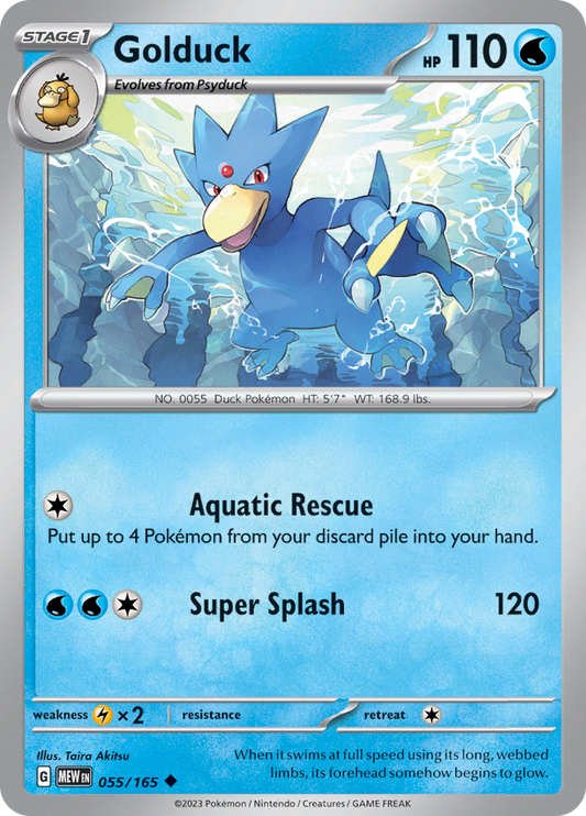 Golduck - Scarlet & Violet 151 - 055/165 - Uncommon