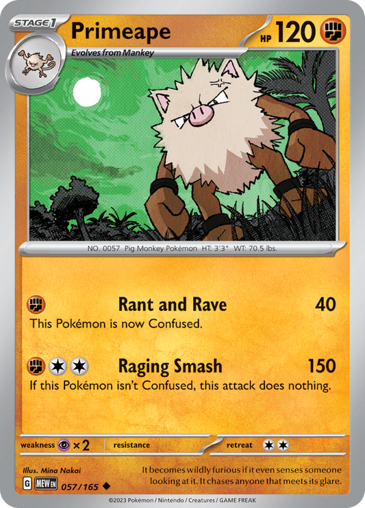 Primeape - Scarlet & Violet 151 - 057/165 - Uncommon