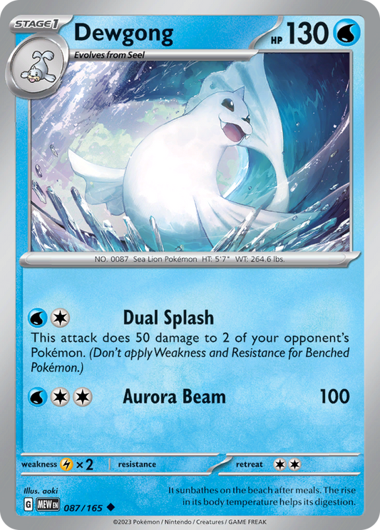 Dewgong - Scarlet & Violet 151 - 087/165 - Uncommon