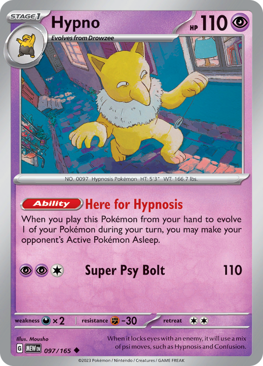 Hypno - Scarlet & Violet 151 - 097/165 - Uncommon