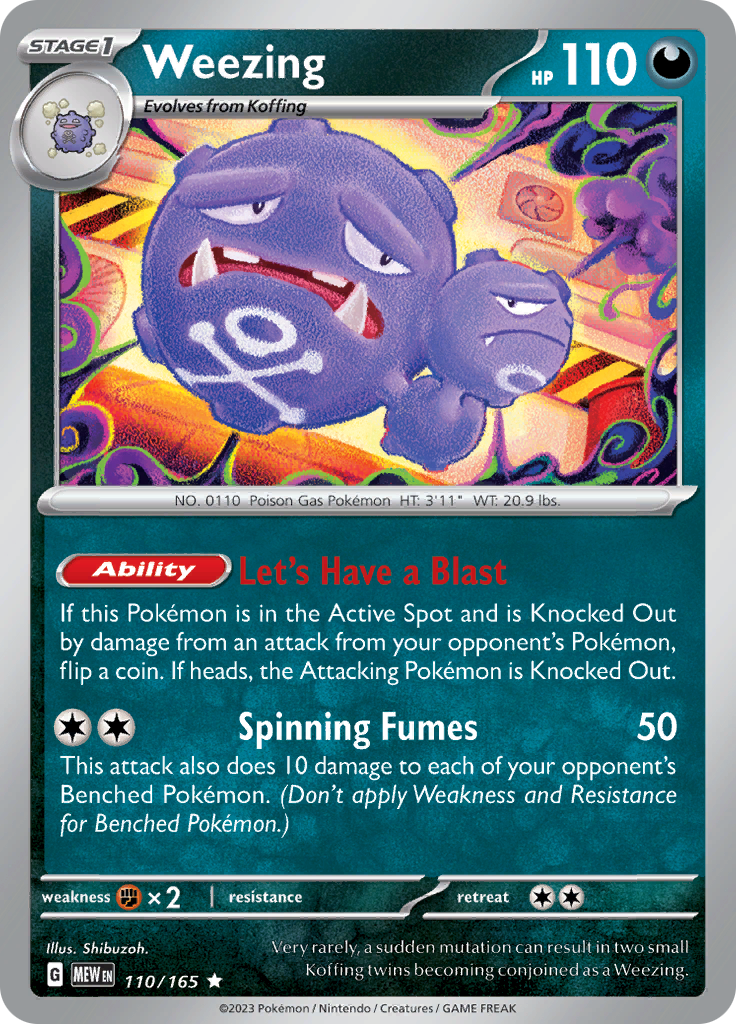 Weezing - Scarlet & Violet 151 - 110/165 - Rare