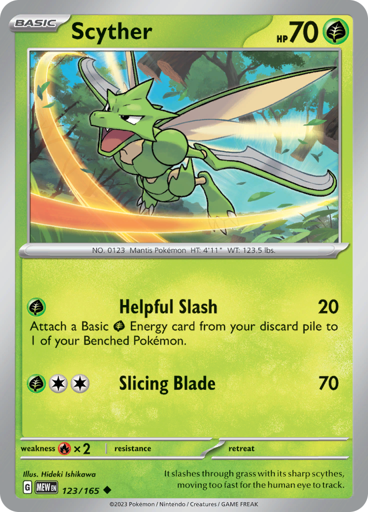 Scyther - Scarlet & Violet 151 - 123/165 - Uncommon