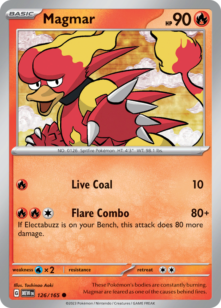 Magmar - Scarlet & Violet 151 - 126/165 - Common