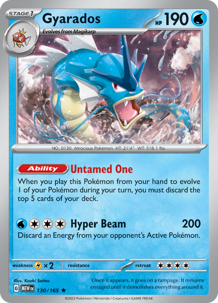 Gyarados - Scarlet & Violet 151 - 130/165 - Rare