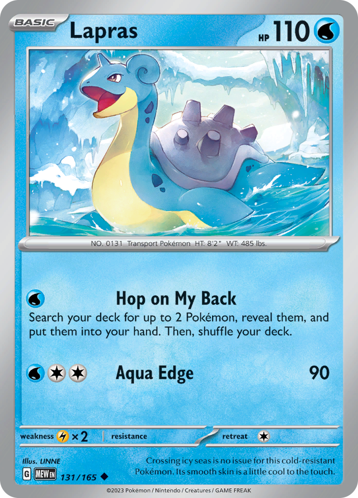 Lapras - Scarlet & Violet 151 - 131/165 - Uncommon