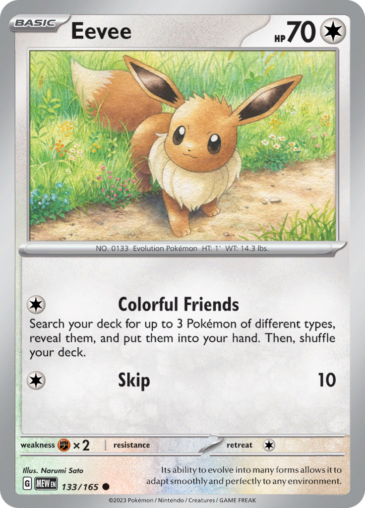 Eevee - Scarlet & Violet 151 - 133/165 - Common