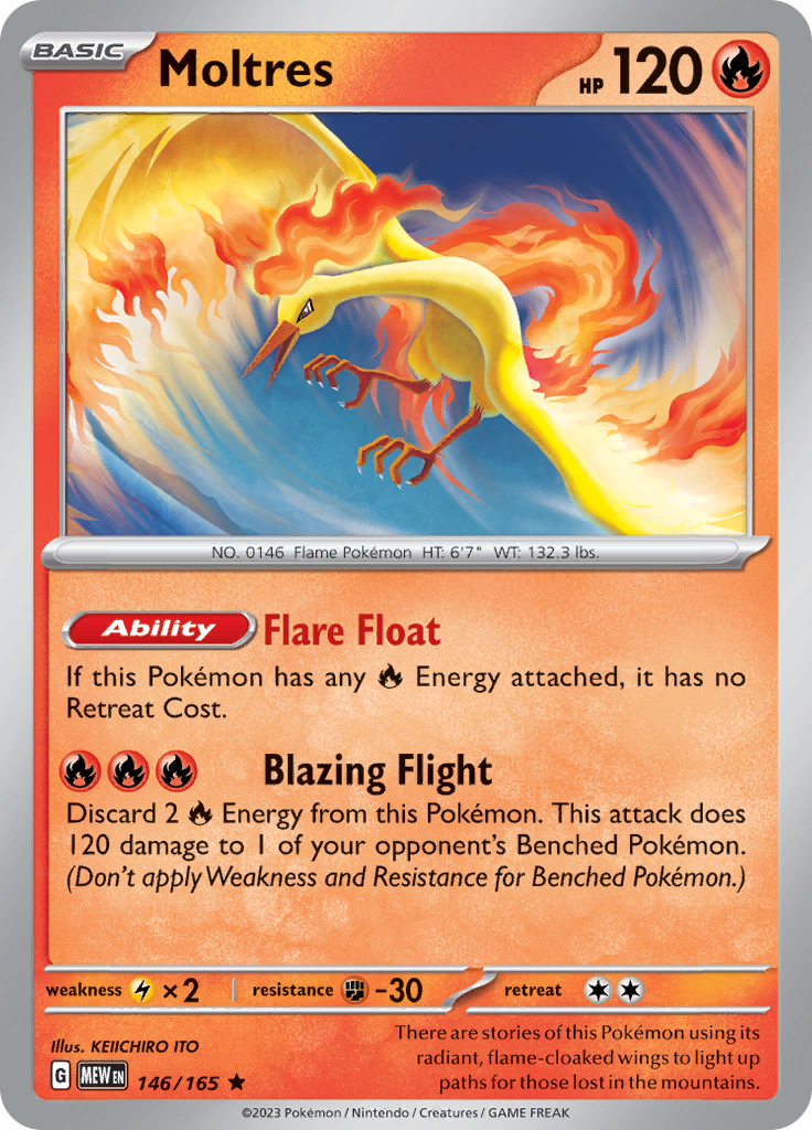 Moltres - Scarlet & Violet 151 - 146/165 - Rare