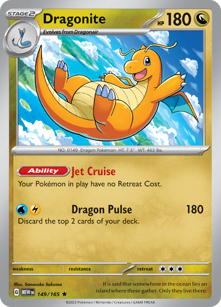 Dragonite - Scarlet & Violet 151 - 149/165 - Rare