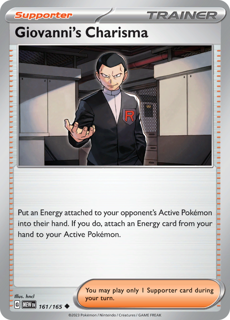 Giovanni's Charisma - Scarlet & Violet 151 - 161/165 - Uncommon