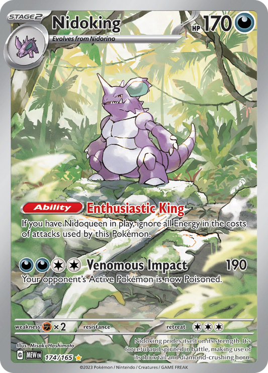 Nidoking - Scarlet & Violet 151 - 174/165 - Illustration Rare