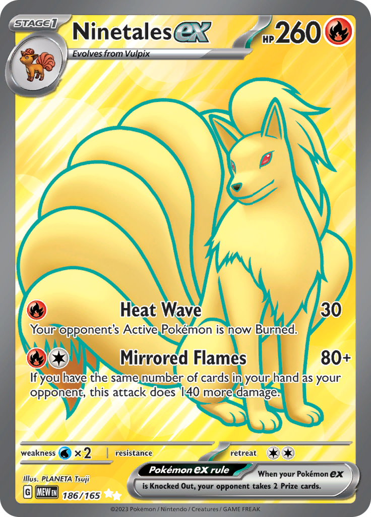 Ninetales ex - Scarlet & Violet 151 - 186/165 - Full Art