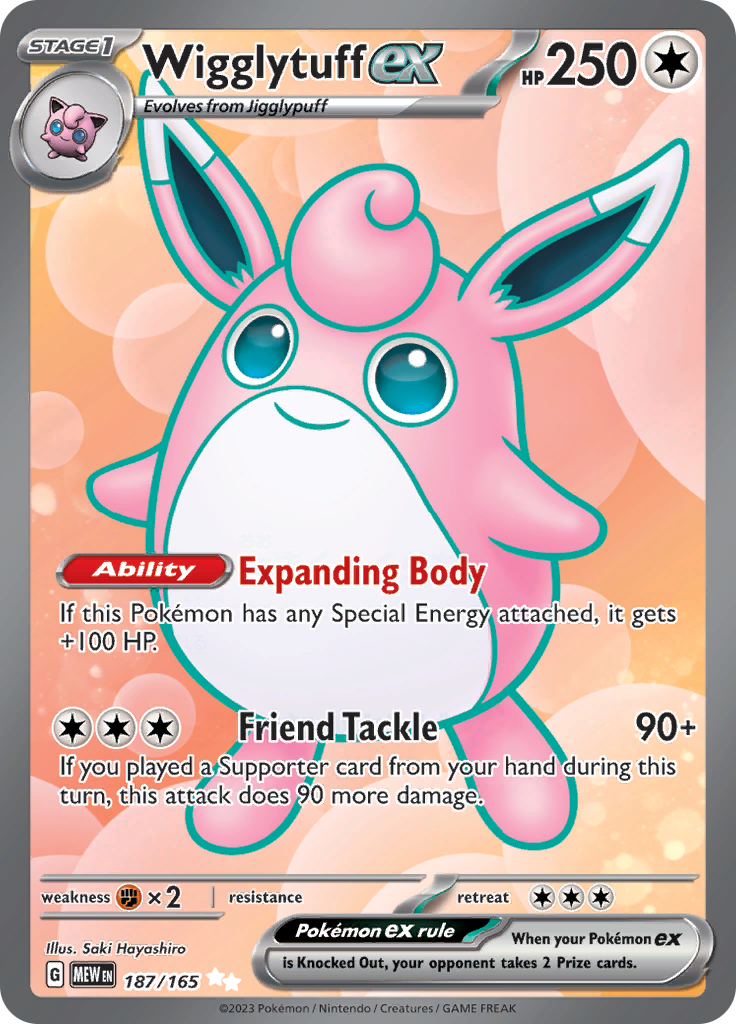 Wigglytuff ex - Scarlet & Violet 151 - 187/165 - Full Art