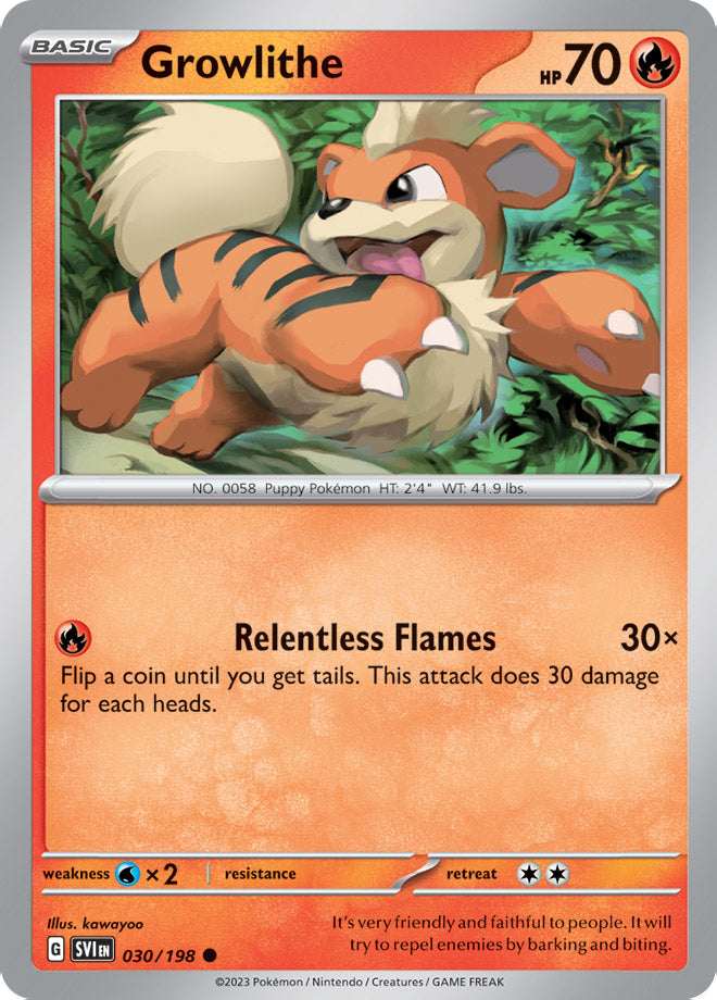 Growlithe - Scarlet & Violet Base 030/198 - Common