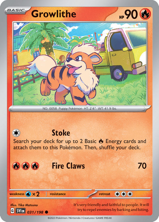 Growlithe - Scarlet & Violet Base 031/198 - Common