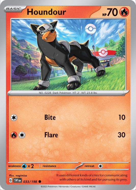 Houndour - Scarlet & Violet Base 033/198 - Common