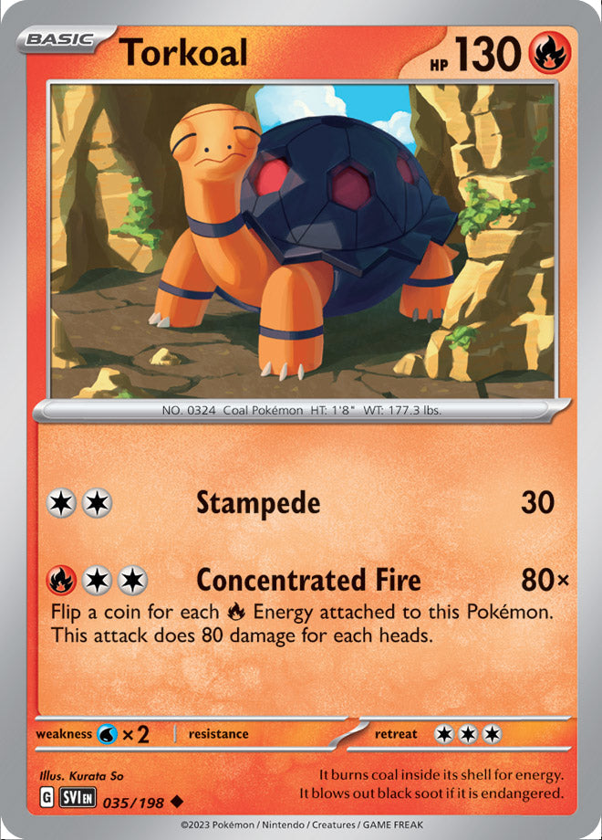 Torkoal - Scarlet & Violet Base 035/198 - Uncommon