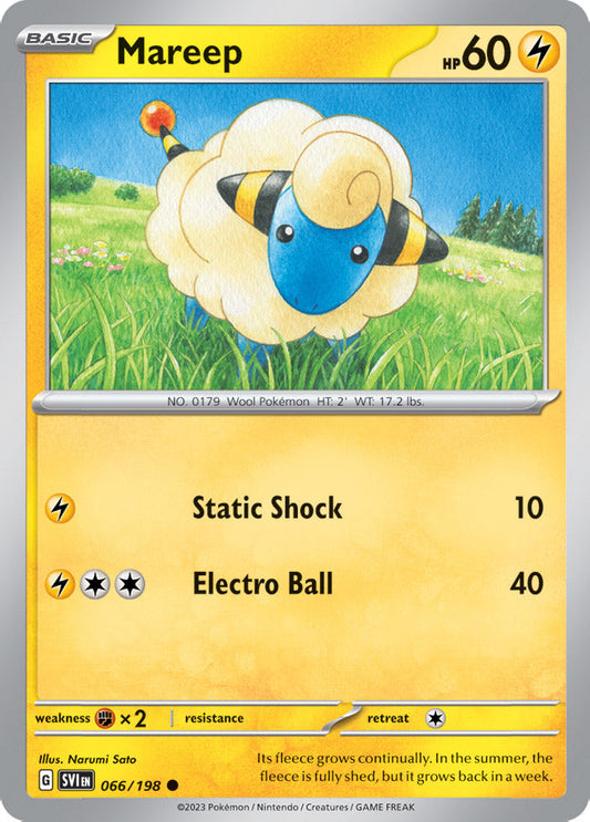 Mareep - Scarlet & Violet Base 066/198 - Common