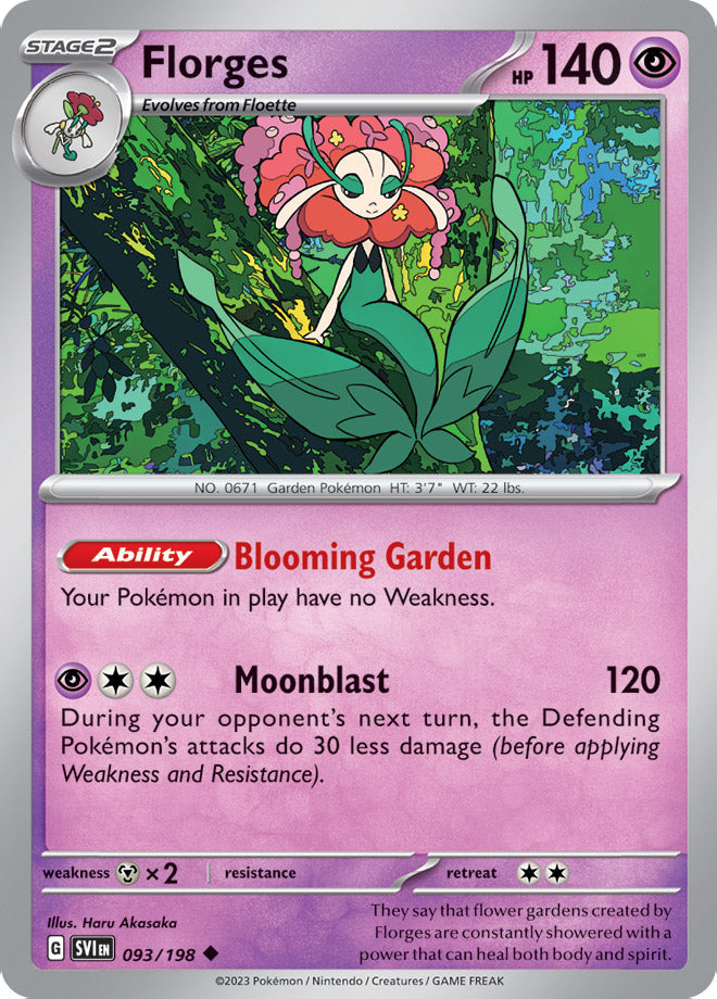 Florges - Scarlet & Violet Base 093/198 - Uncommon