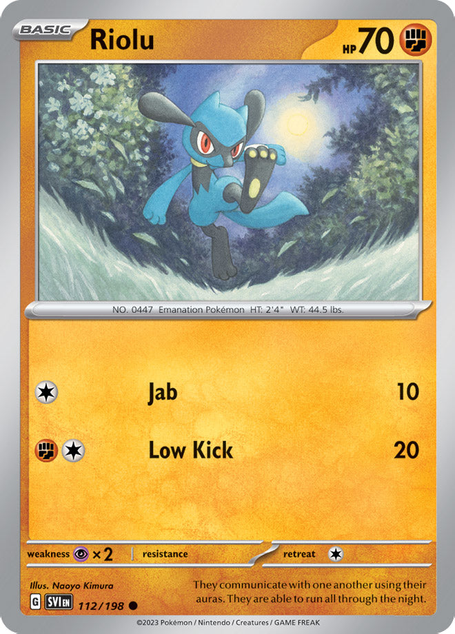 Riolu - Scarlet & Violet Base 112/198 - Common