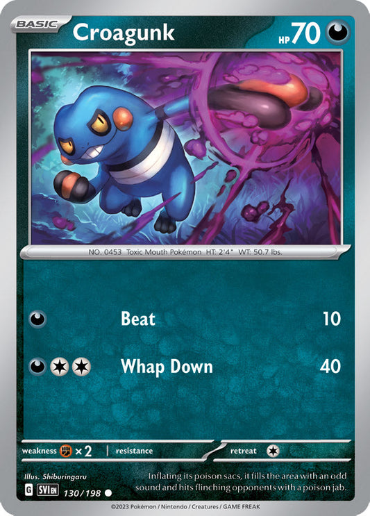 Croagunk - Scarlet & Violet Base 130/198 - Common