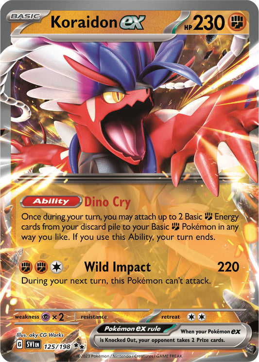 Koraidon ex - Scarlet & Violet Base 125/198 - Double Rare