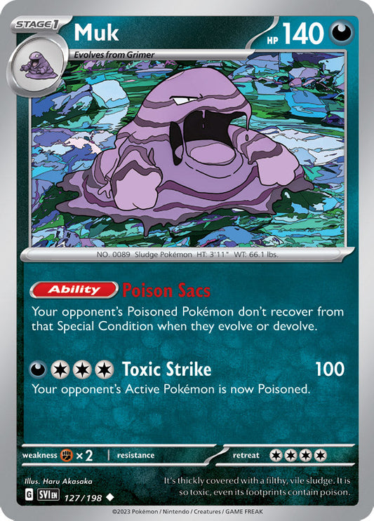 Muk - Scarlet & Violet Base 127/198 - Uncommon